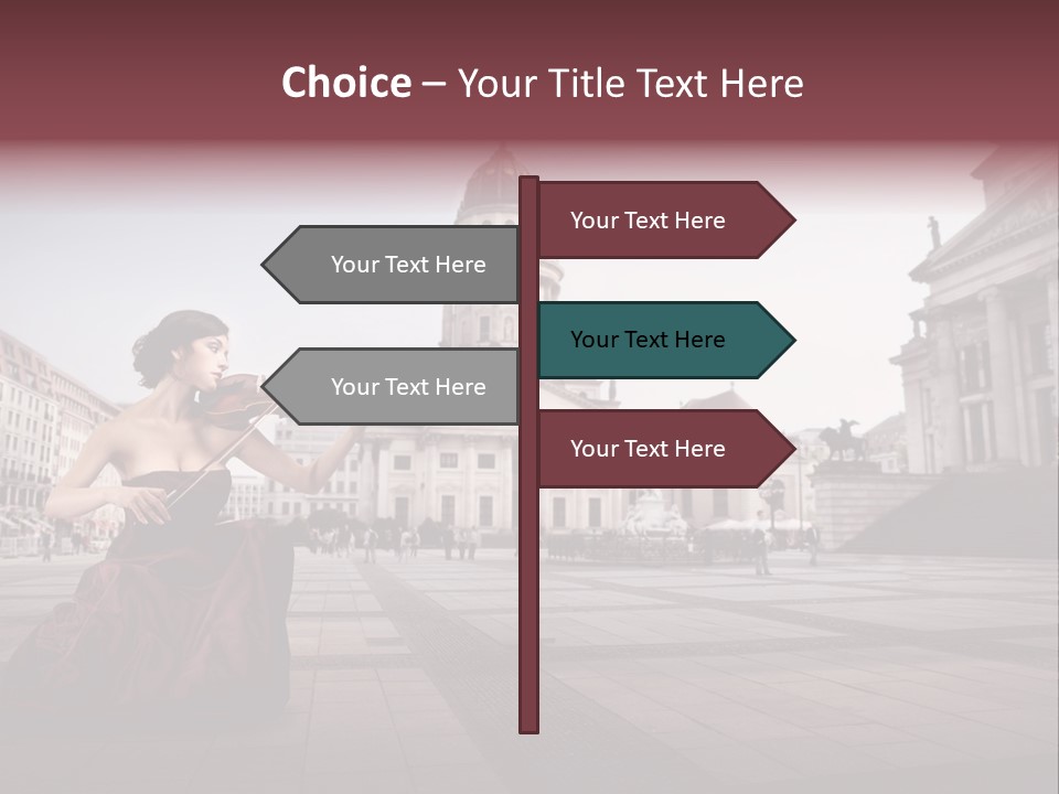 Classic Woman Student PowerPoint Template