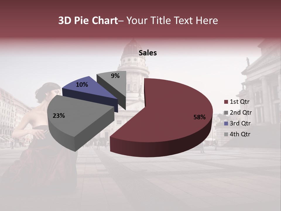 Classic Woman Student PowerPoint Template