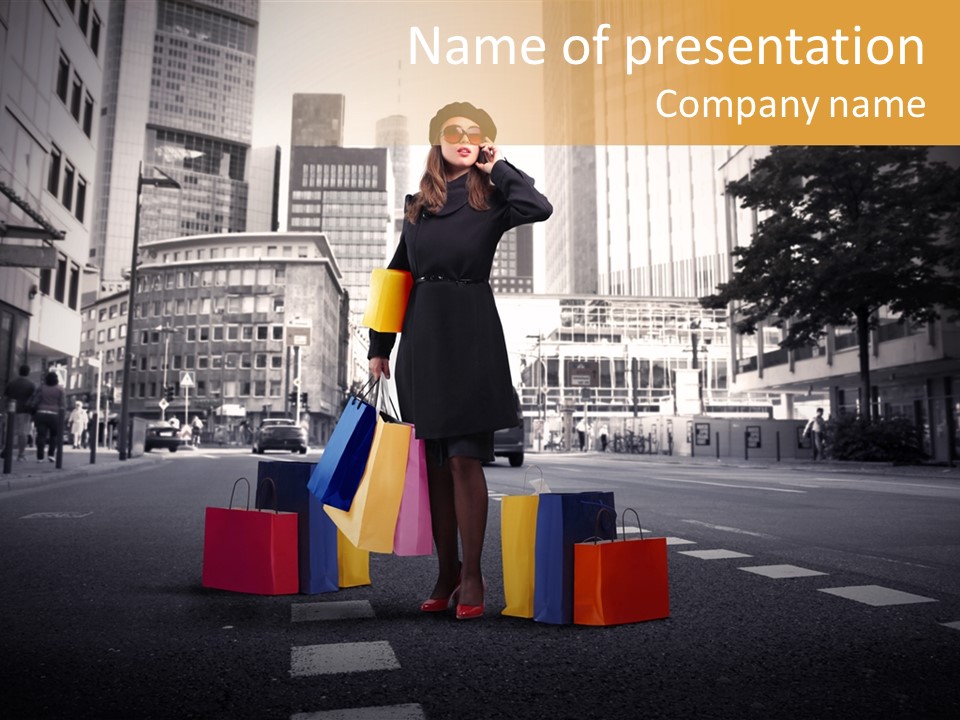 Call Street White PowerPoint Template