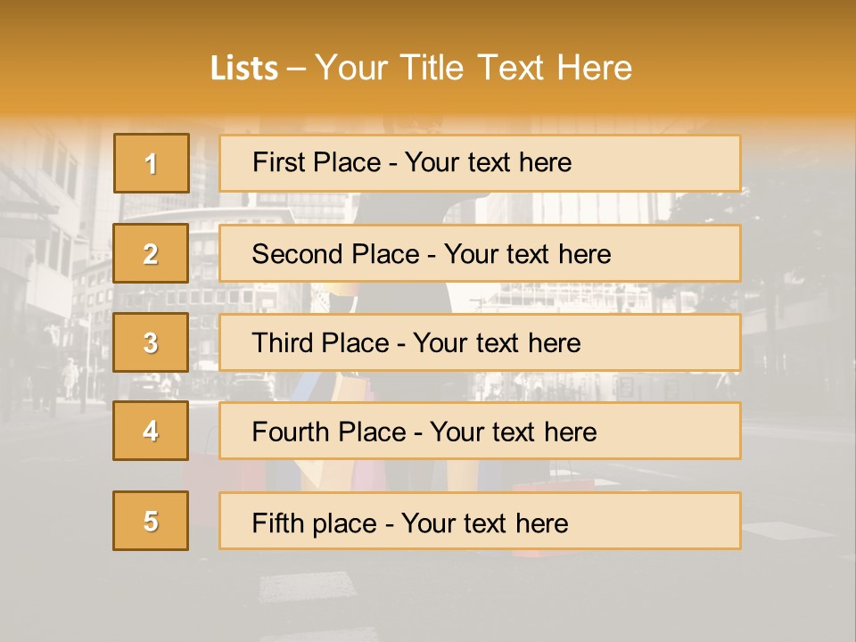 Call Street White PowerPoint Template