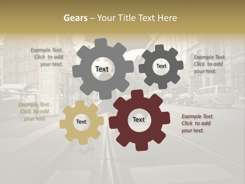 Profile Urban Crosswalk PowerPoint Template