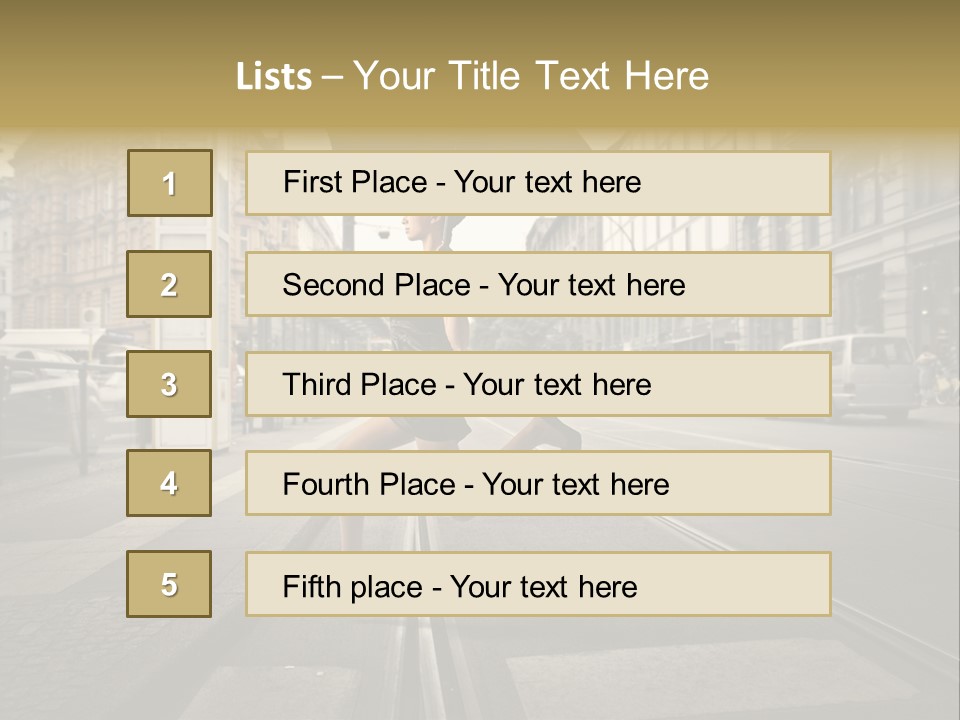 Profile Urban Crosswalk PowerPoint Template