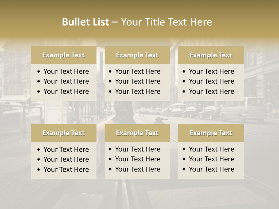 Profile Urban Crosswalk PowerPoint Template