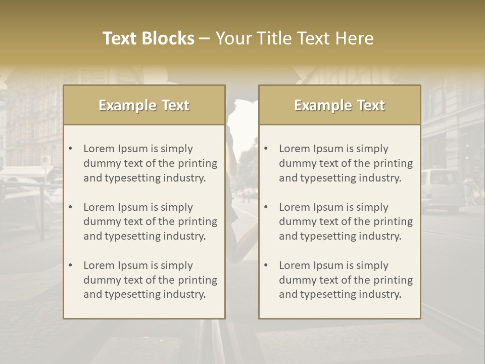 Profile Urban Crosswalk PowerPoint Template