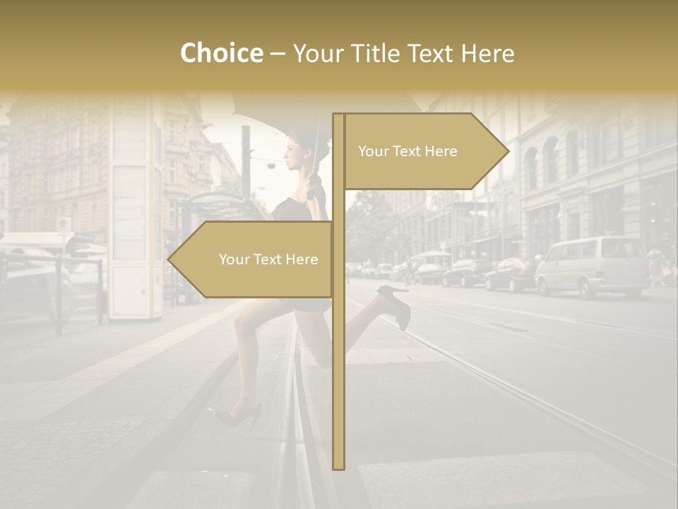 Profile Urban Crosswalk PowerPoint Template