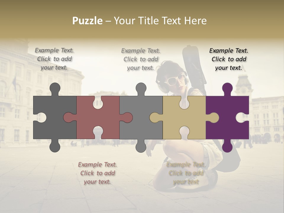 White Music Bass PowerPoint Template