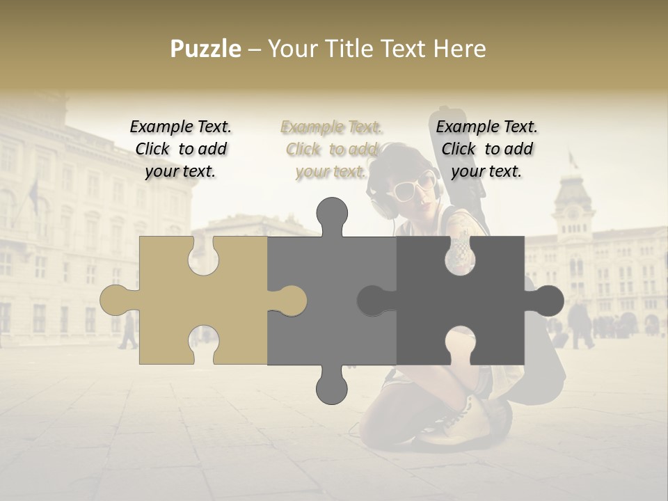 White Music Bass PowerPoint Template