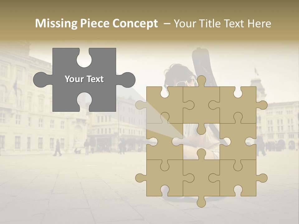 White Music Bass PowerPoint Template