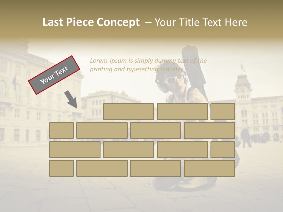 White Music Bass PowerPoint Template