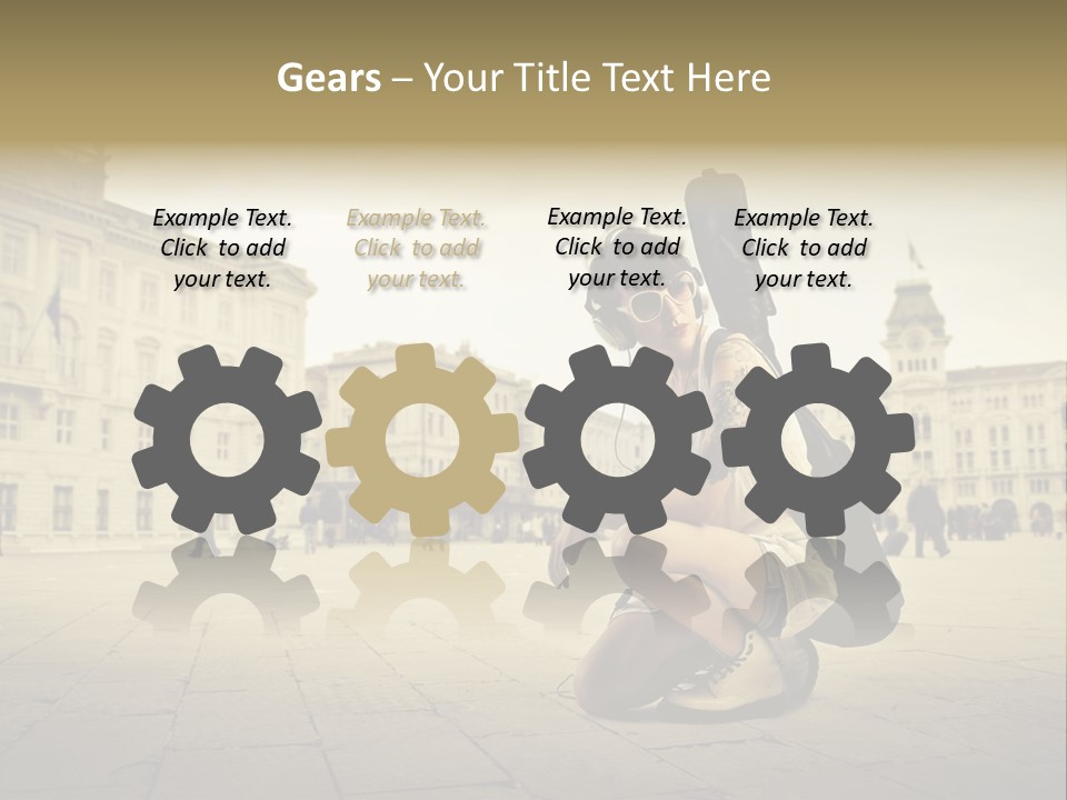 White Music Bass PowerPoint Template