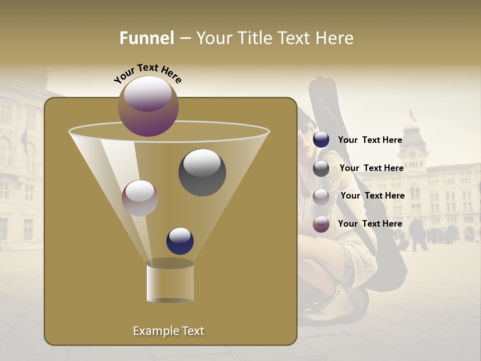 White Music Bass PowerPoint Template