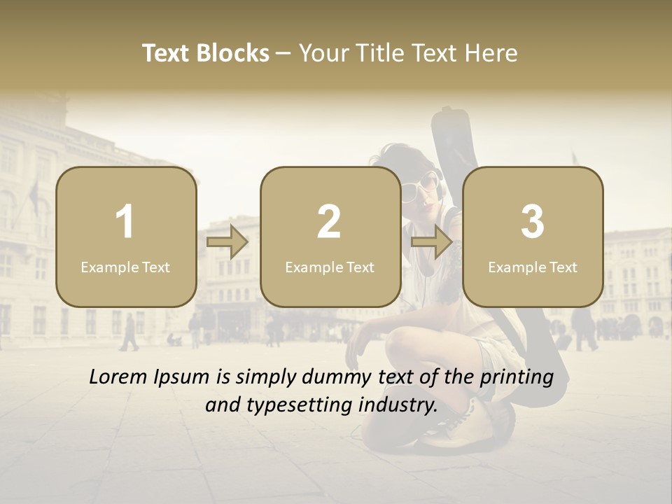 White Music Bass PowerPoint Template