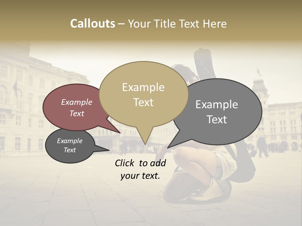 White Music Bass PowerPoint Template