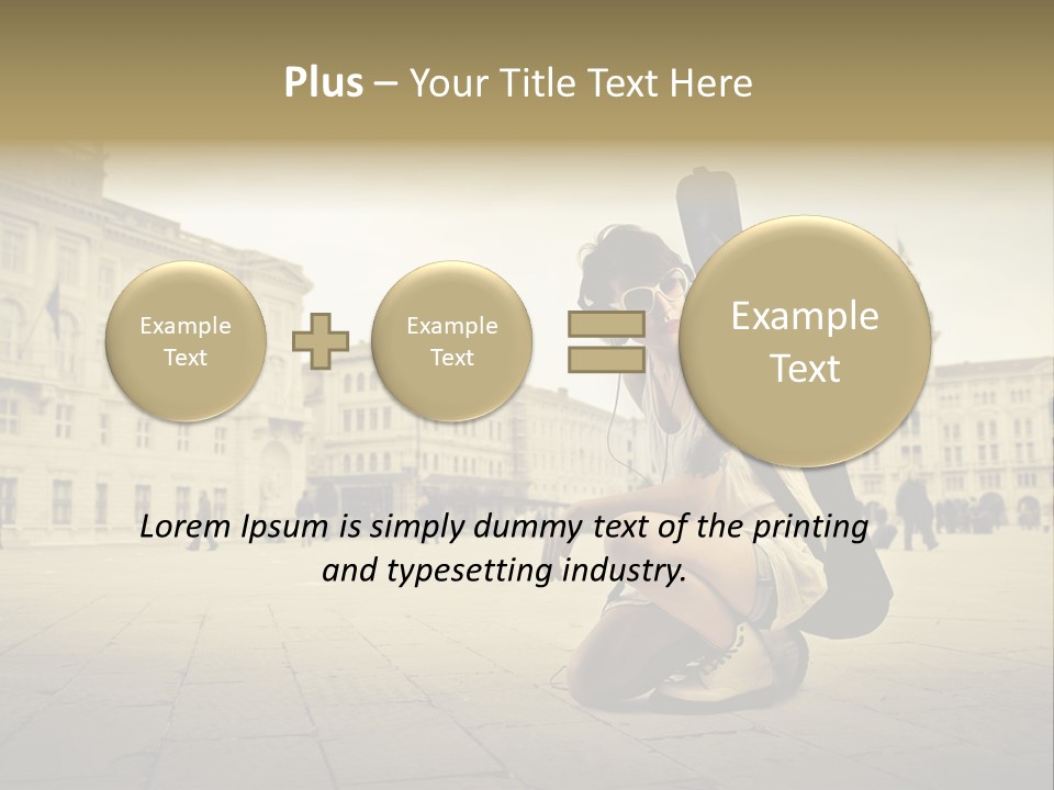 White Music Bass PowerPoint Template