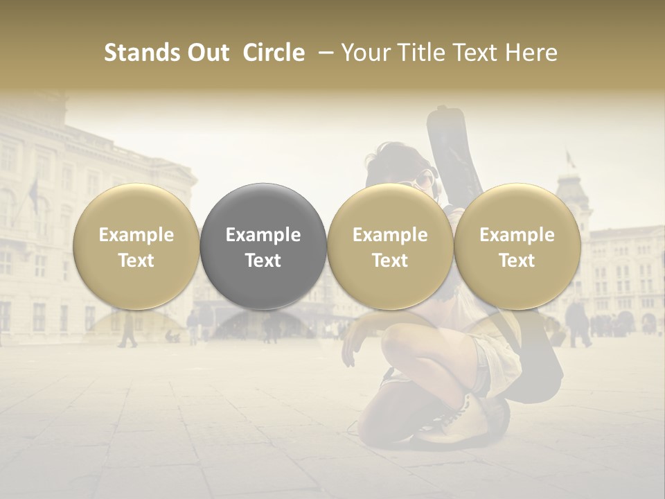 White Music Bass PowerPoint Template