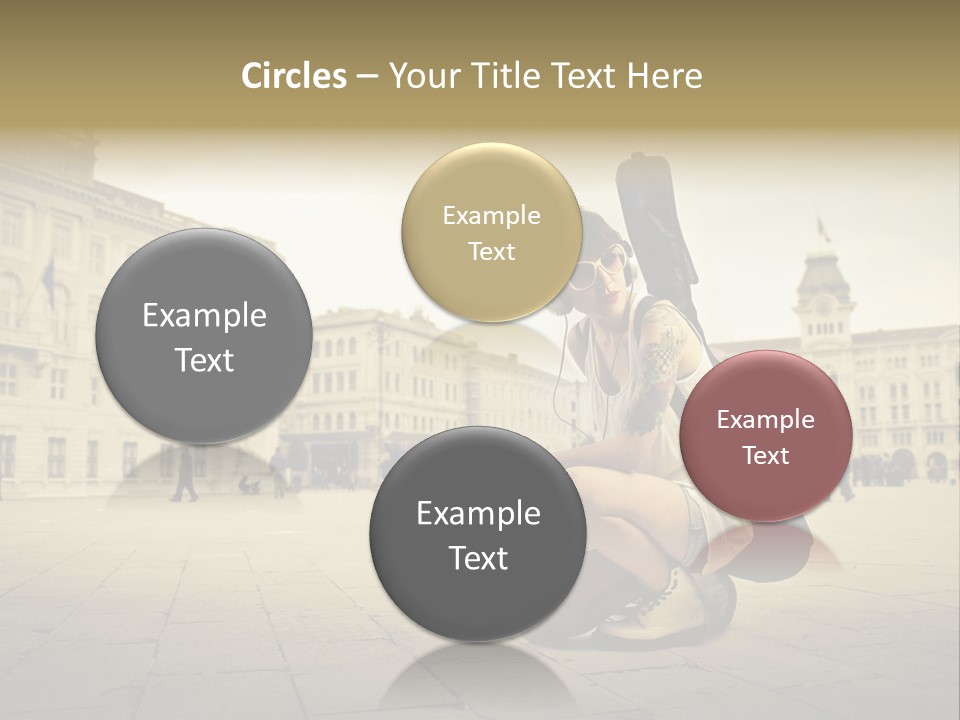 White Music Bass PowerPoint Template