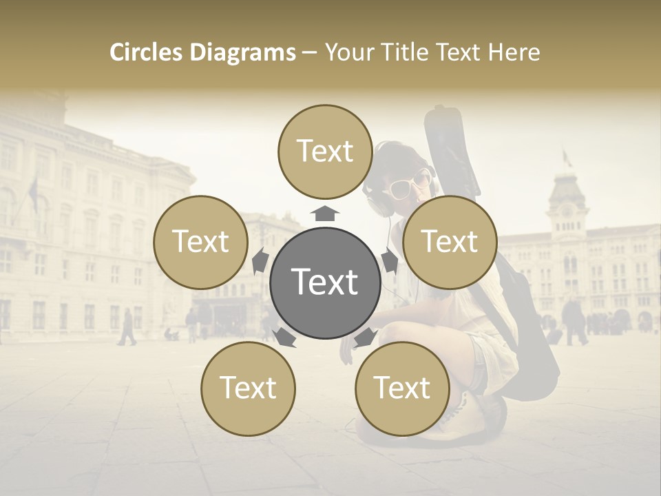 White Music Bass PowerPoint Template