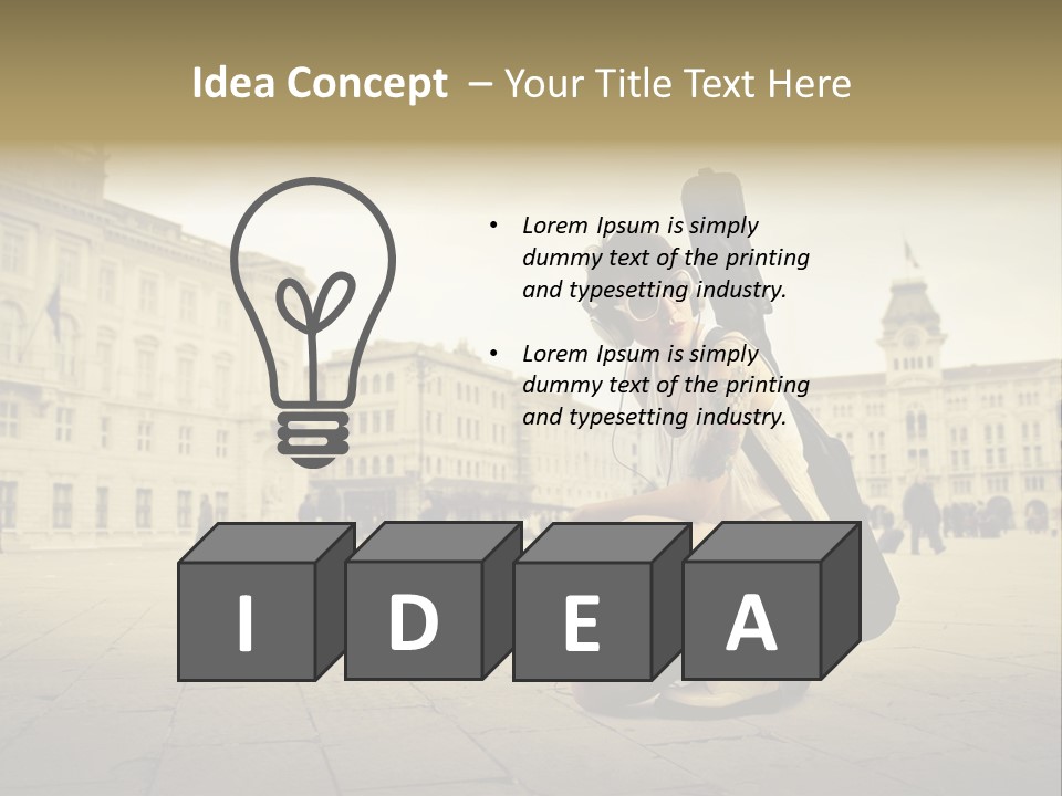 White Music Bass PowerPoint Template