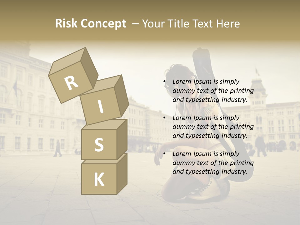 White Music Bass PowerPoint Template