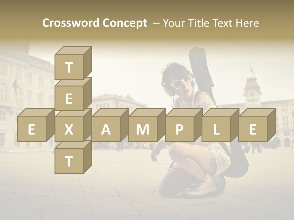 White Music Bass PowerPoint Template