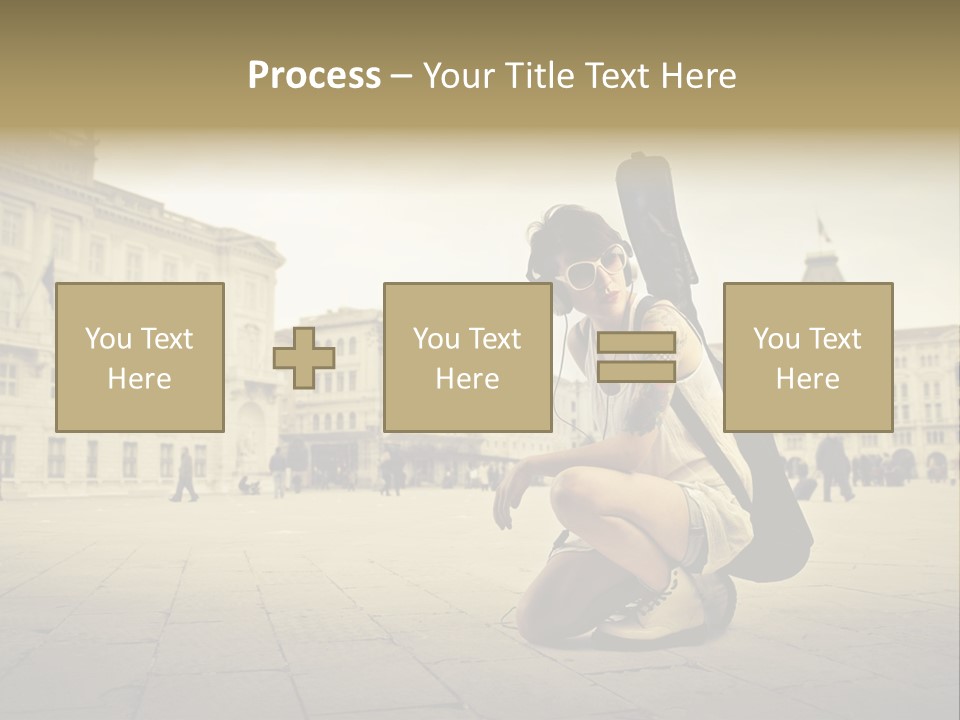 White Music Bass PowerPoint Template