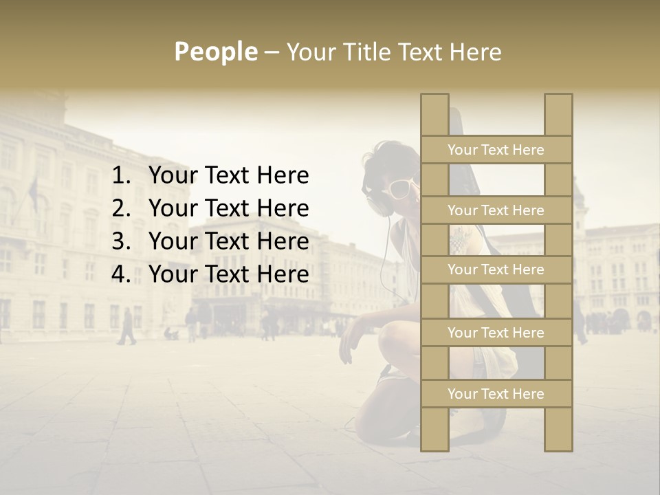 White Music Bass PowerPoint Template