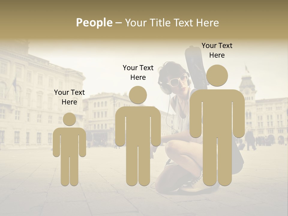 White Music Bass PowerPoint Template