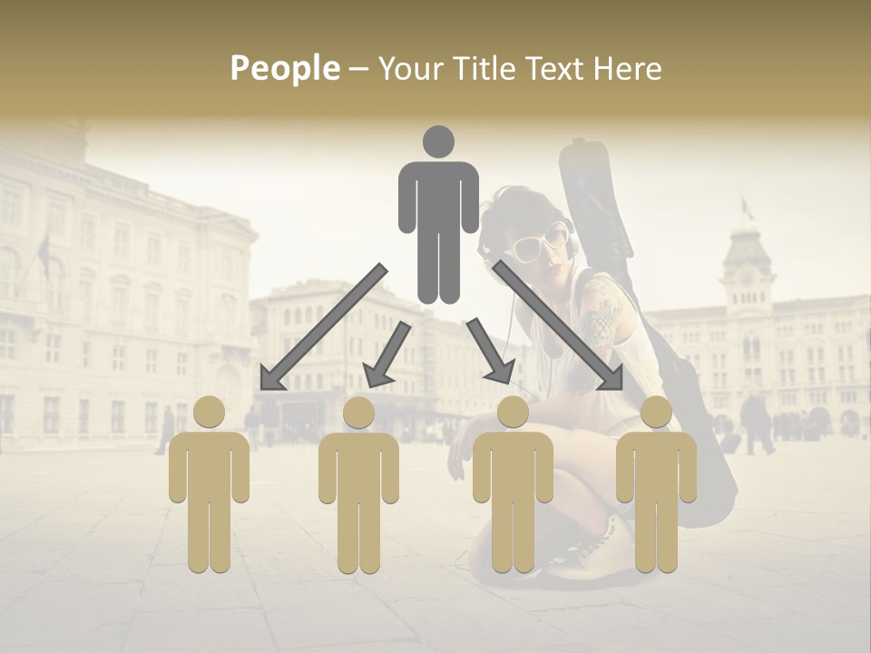 White Music Bass PowerPoint Template