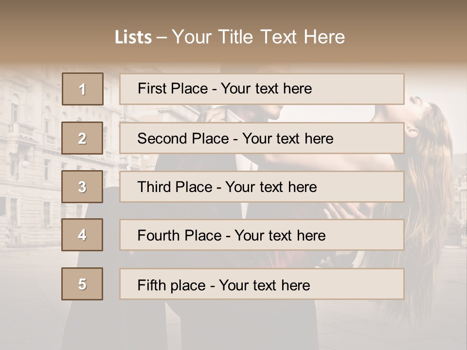 Boyfriend Love Touch PowerPoint Template