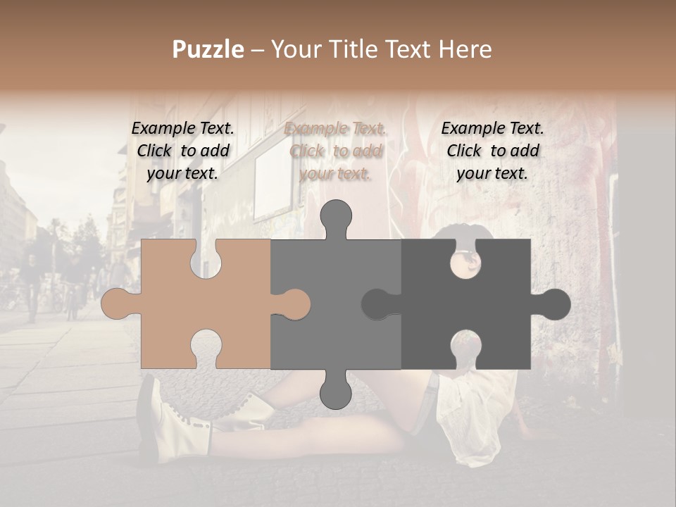 See Wall Caucasian PowerPoint Template