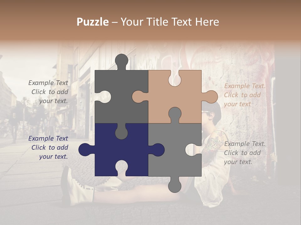 See Wall Caucasian PowerPoint Template