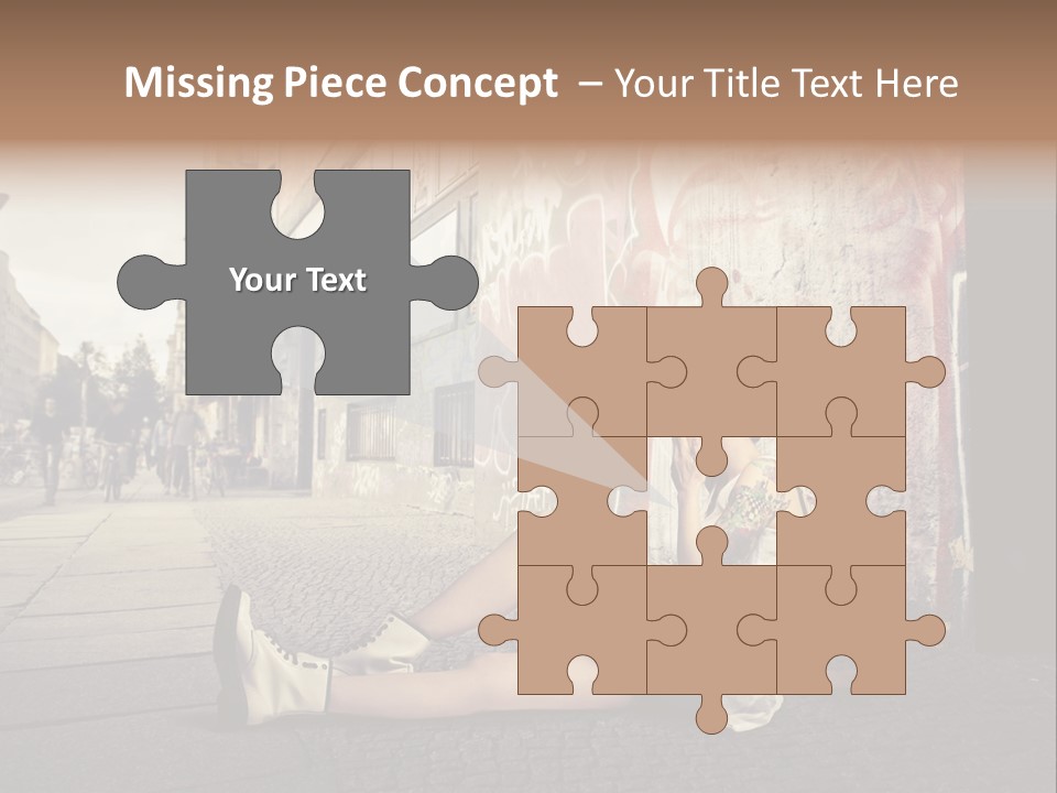 See Wall Caucasian PowerPoint Template