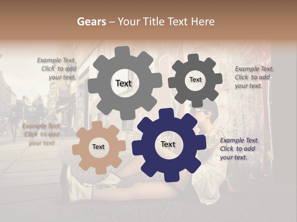 See Wall Caucasian PowerPoint Template