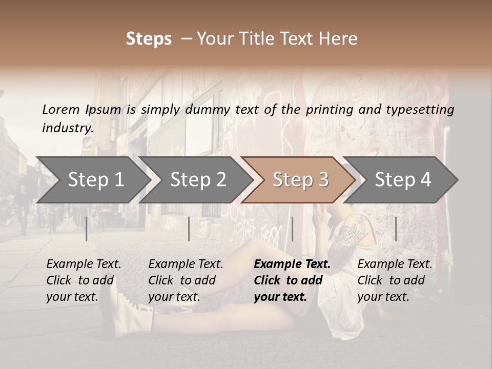 See Wall Caucasian PowerPoint Template