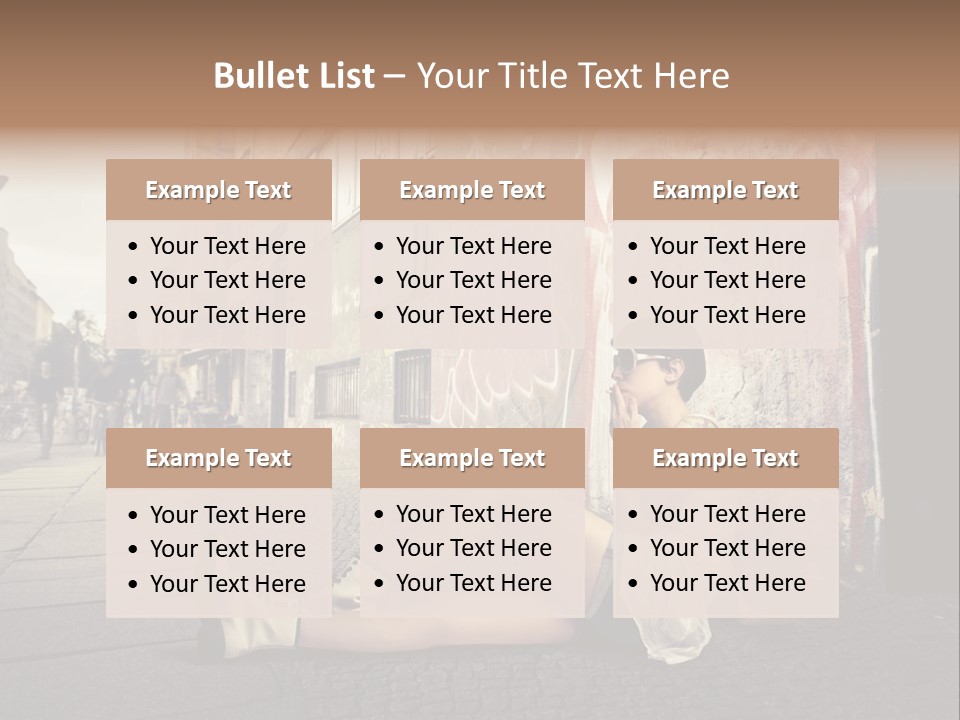 See Wall Caucasian PowerPoint Template