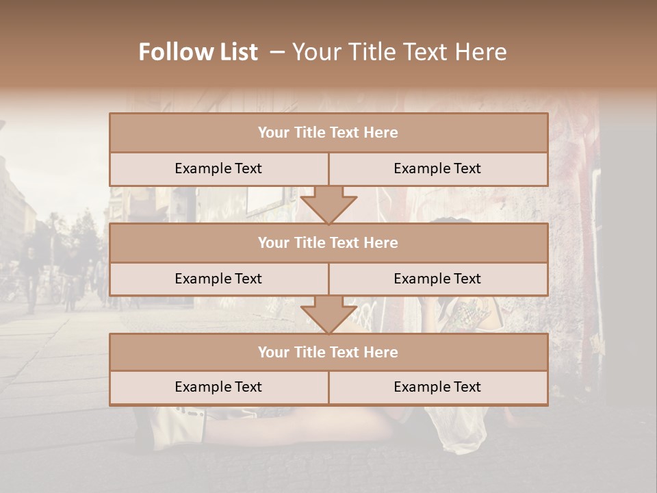 See Wall Caucasian PowerPoint Template