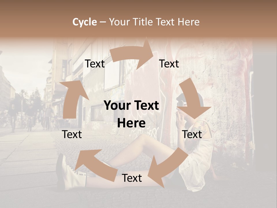 See Wall Caucasian PowerPoint Template