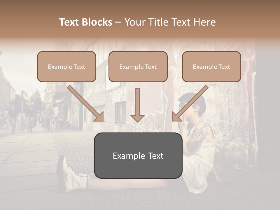 See Wall Caucasian PowerPoint Template