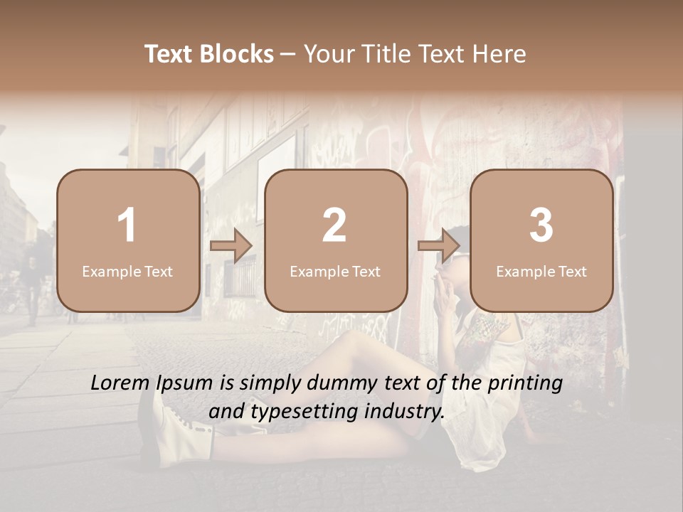 See Wall Caucasian PowerPoint Template