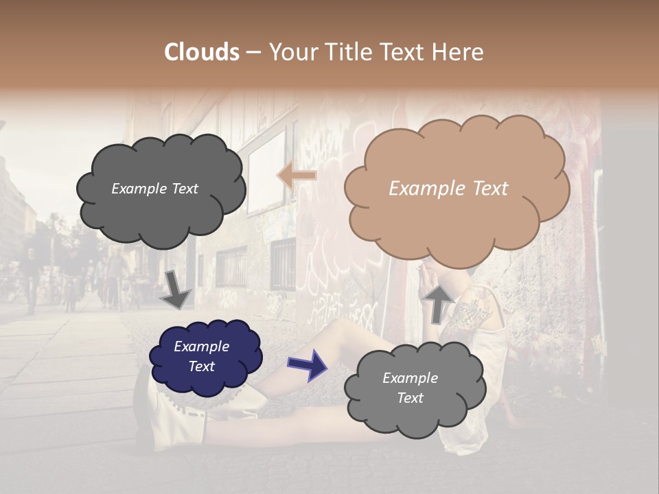 See Wall Caucasian PowerPoint Template