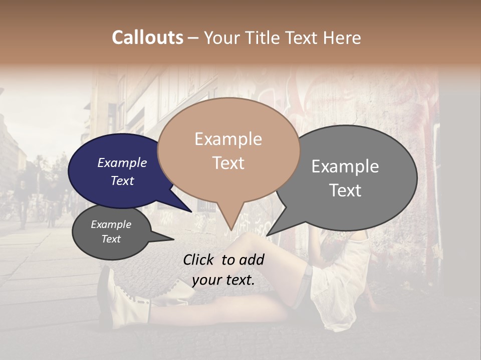 See Wall Caucasian PowerPoint Template