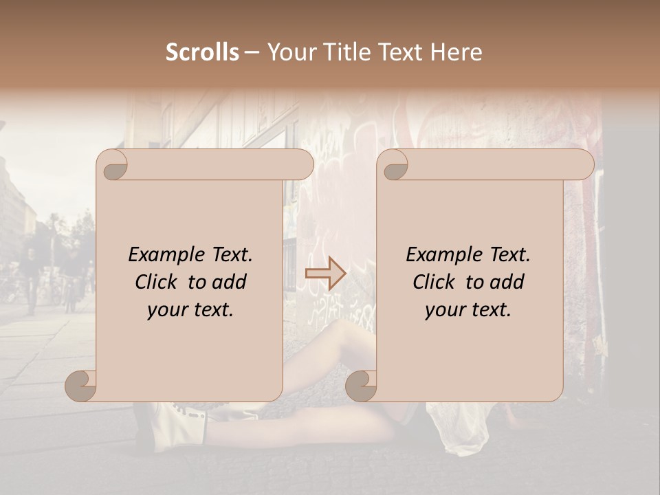See Wall Caucasian PowerPoint Template
