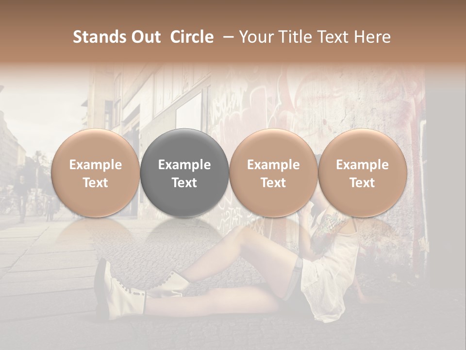 See Wall Caucasian PowerPoint Template