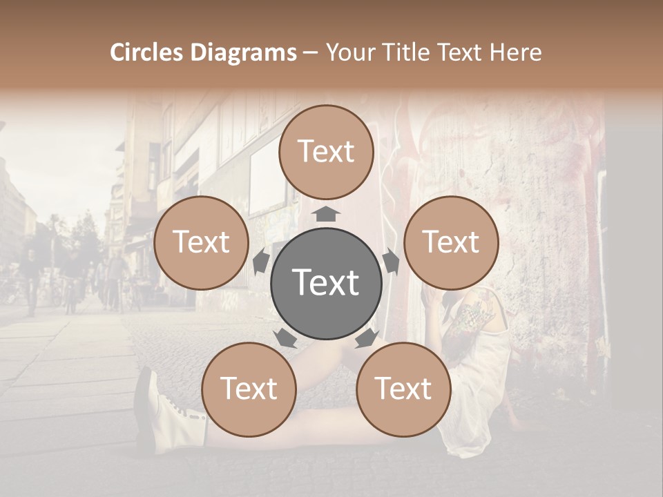 See Wall Caucasian PowerPoint Template