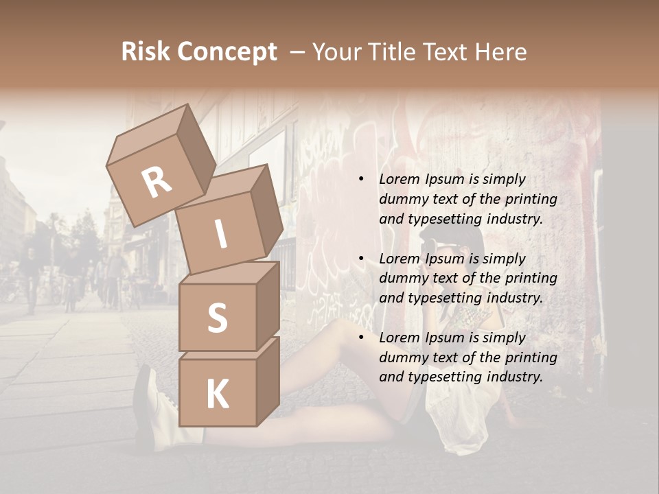 See Wall Caucasian PowerPoint Template