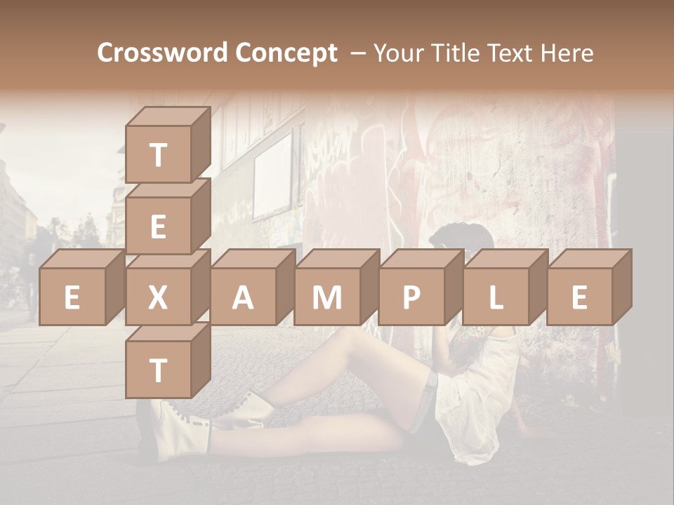 See Wall Caucasian PowerPoint Template