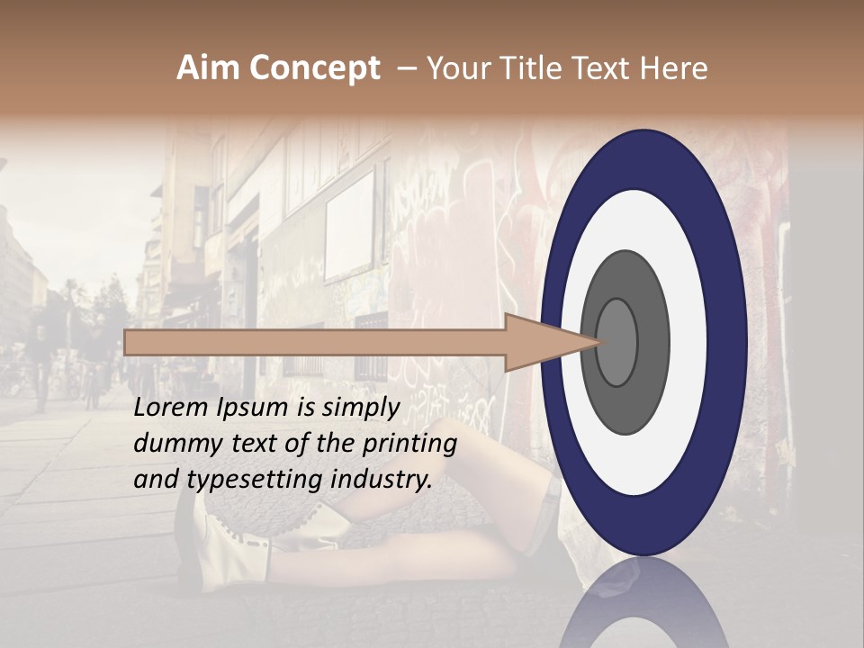 See Wall Caucasian PowerPoint Template