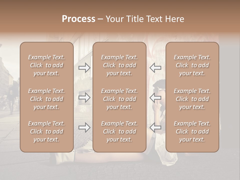 See Wall Caucasian PowerPoint Template