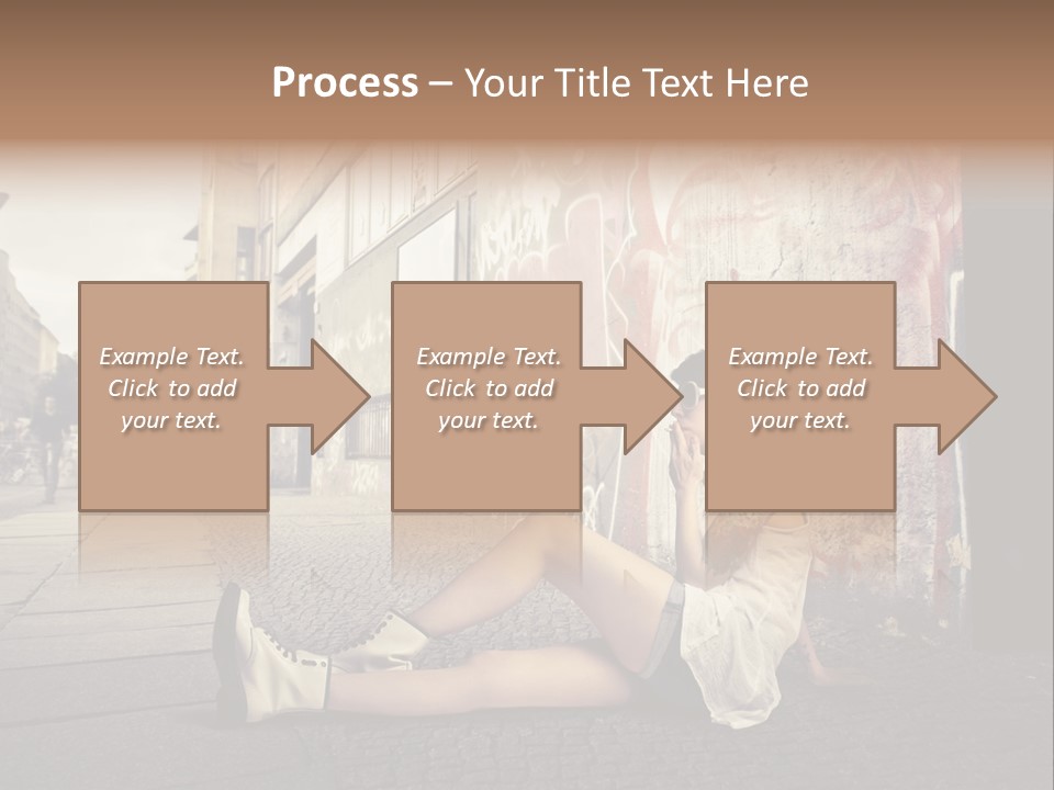 See Wall Caucasian PowerPoint Template