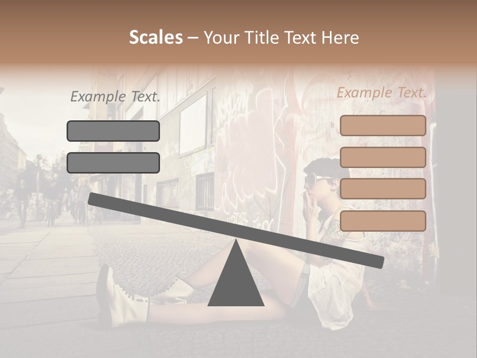 See Wall Caucasian PowerPoint Template